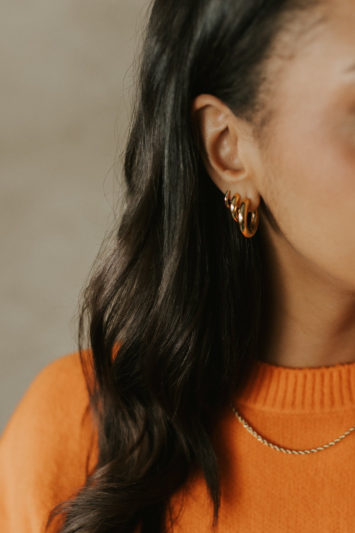 Boucles d'oreilles Bold Hoops 18 mm - Plaqué Or