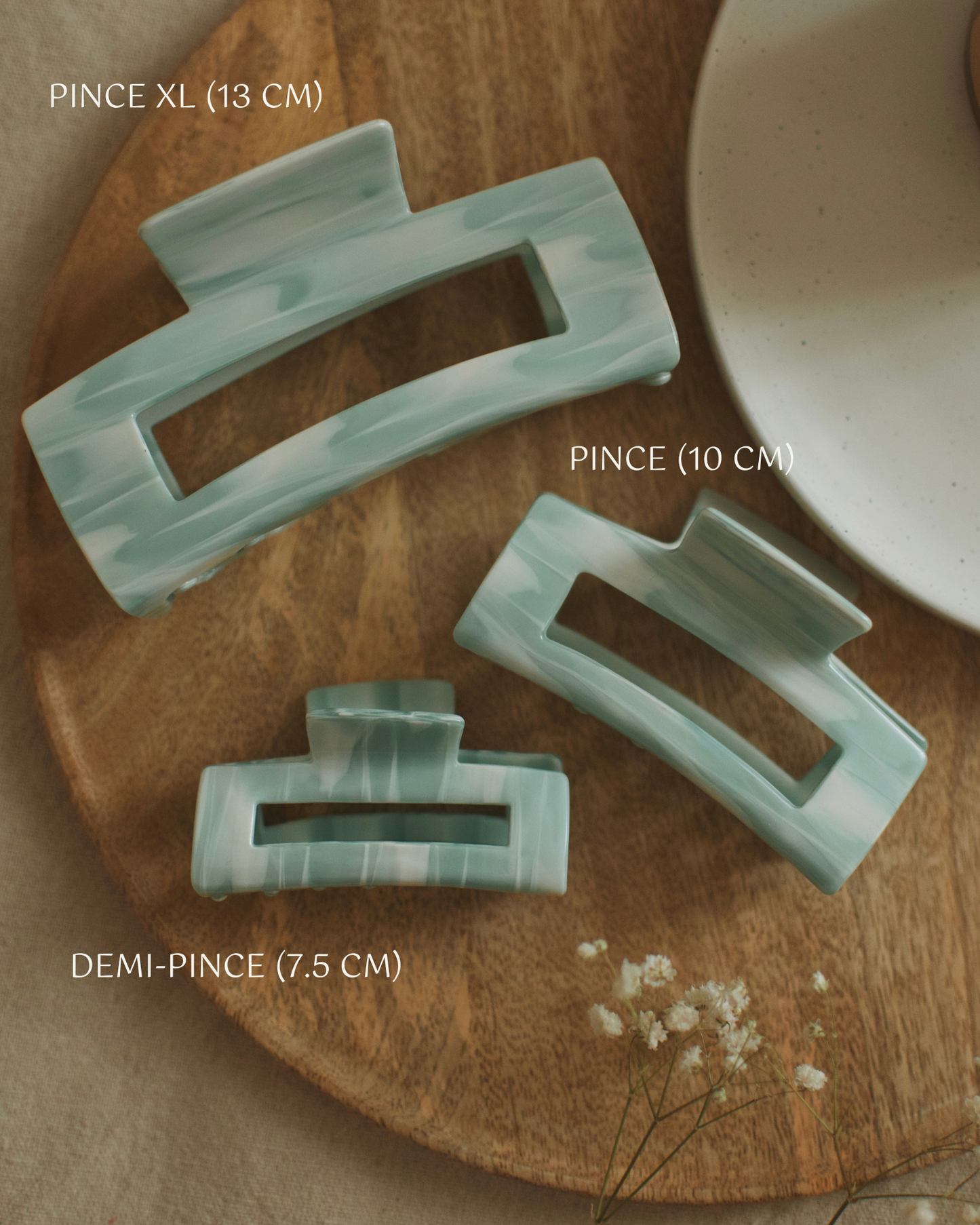 Demi-pince à cheveux - Aqua