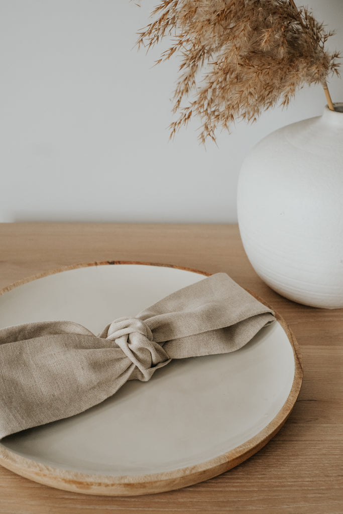 Bandeau nœud XL - Lin naturel brut