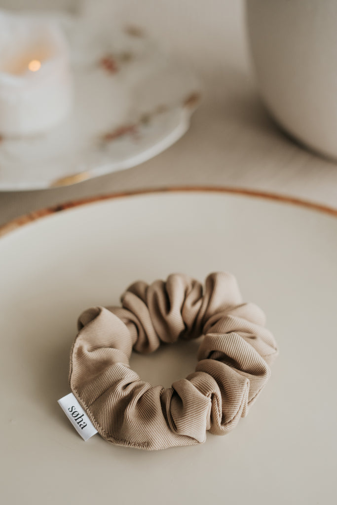 Chouchou en lyocell - Beige café