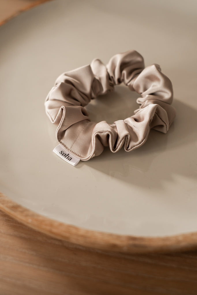 Chouchou en satin - Champignon