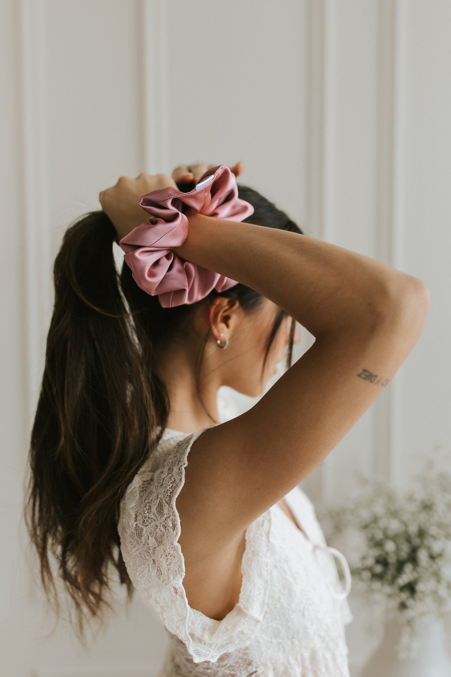 Chouchou Oversize - Satin rose vintage