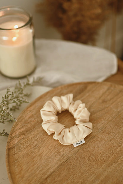 Chouchou en satin - Vanille