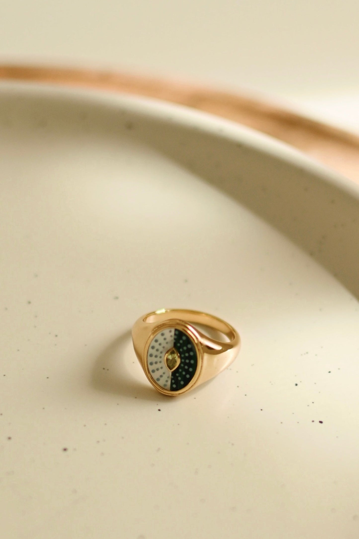 Bague Pearl Verde - Vermeil