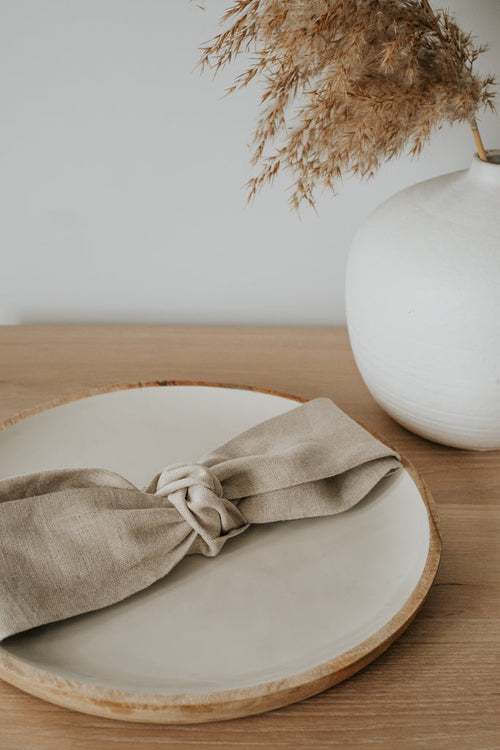 Bandeau nœud XL - Lin naturel brut