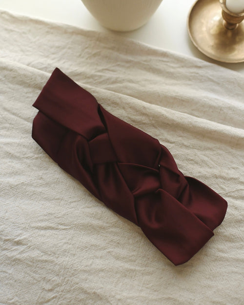 Bandeau tressé en satin - Porto