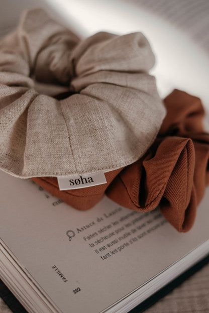 Chouchou en lin - Beige