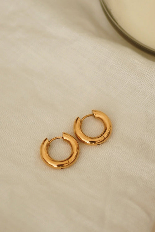 Boucles d'oreilles Bold Hoops 18 mm - Plaqué Or