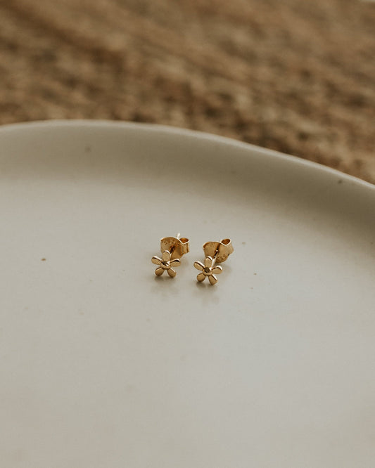 Boucles d'oreilles Camélia Studs - Vermeil