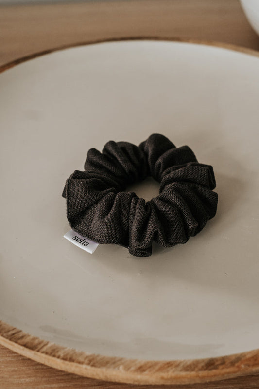 Chouchou en lin - Charcoal