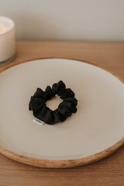 Chouchou en lin - Noir