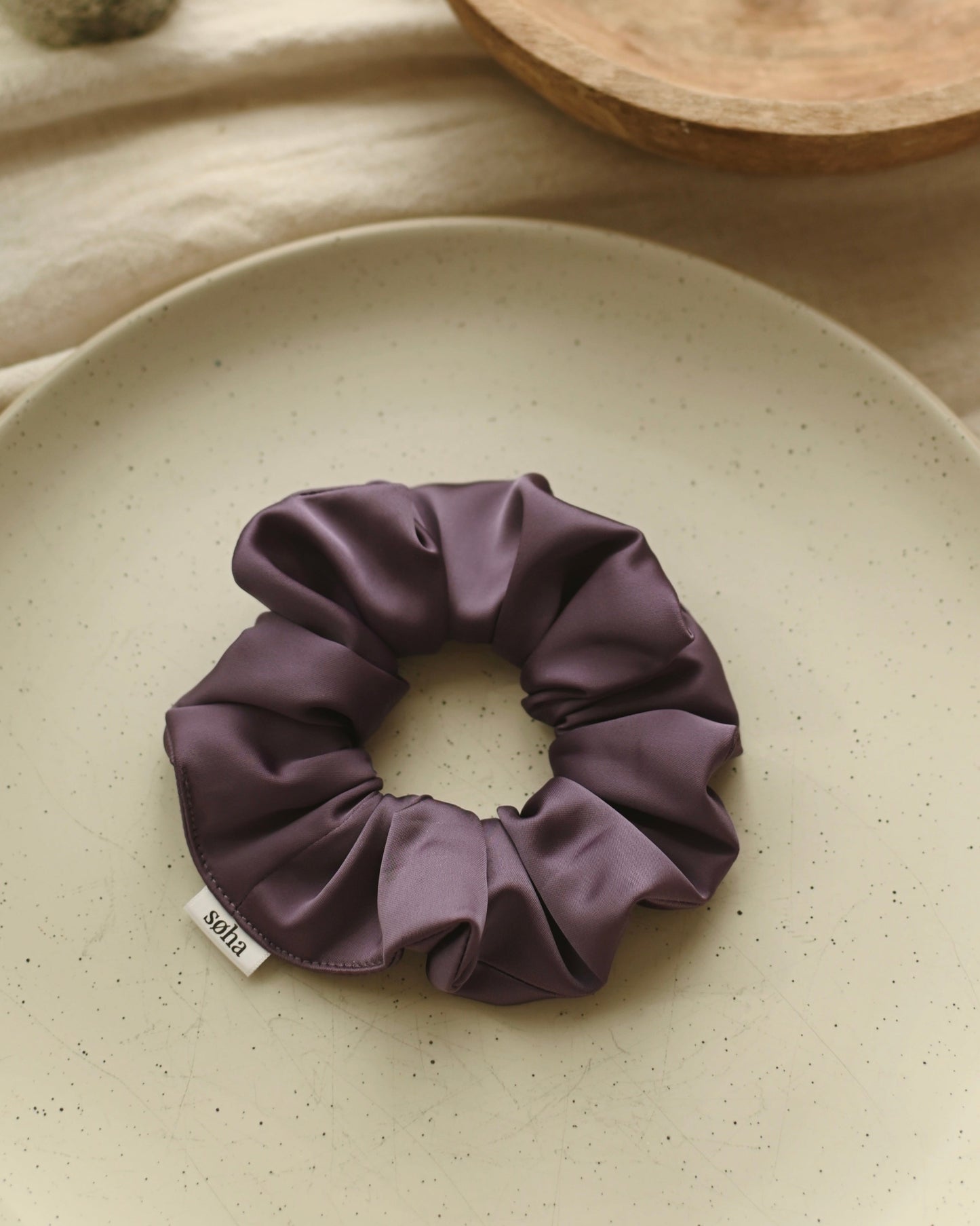 Chouchou en satin - Mauve