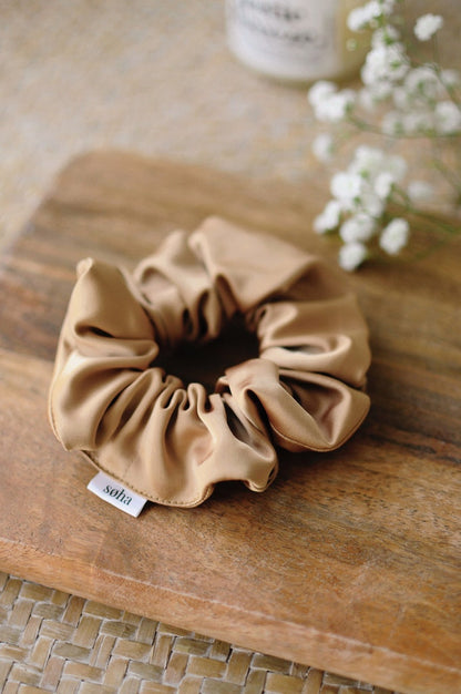 Chouchou en satin - Or