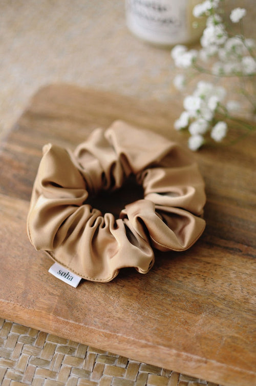 Chouchou en satin - Or