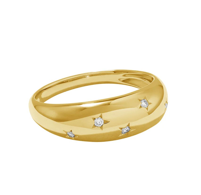 Bague Dôme Étoilé - Vermeil