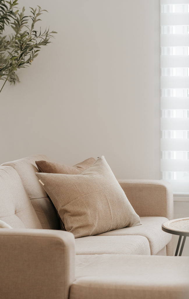 Coussin en plumes et housse Comfort