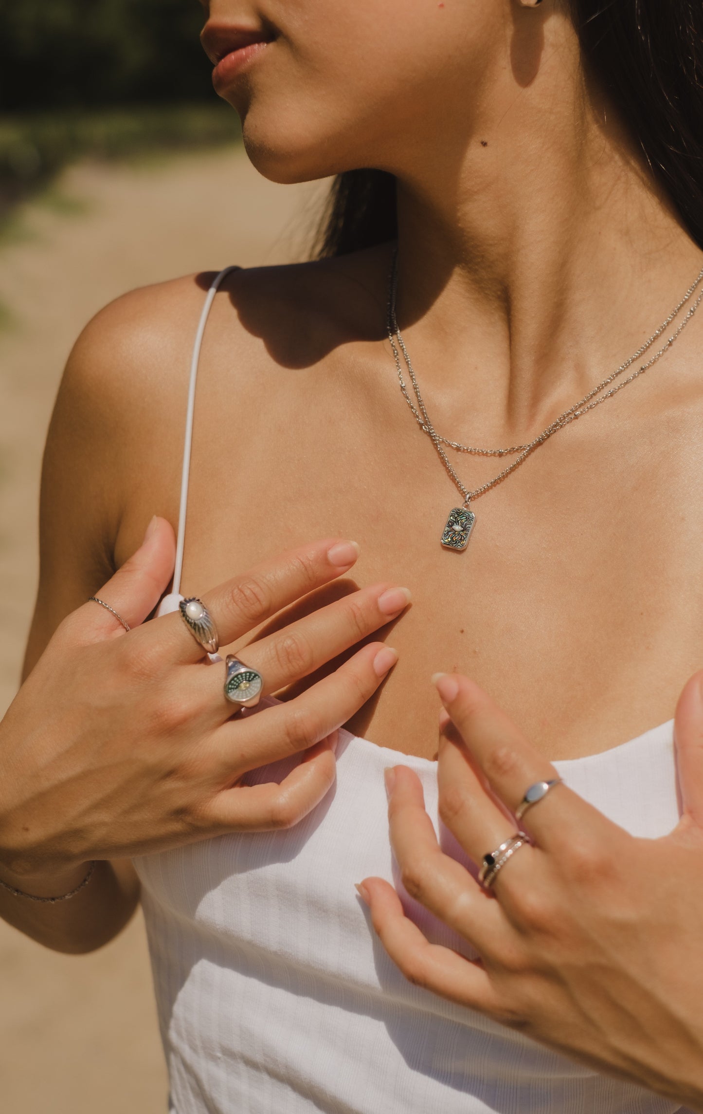 Bague Pearl Verde