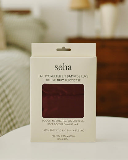 Taie d'oreiller en satin