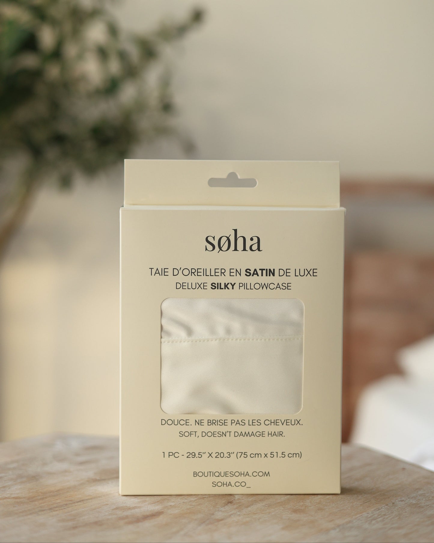 Taie d'oreiller en satin