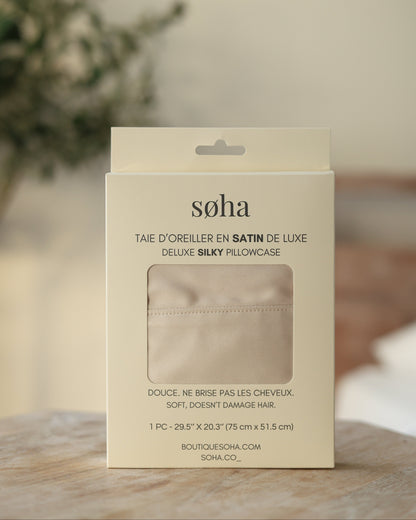 Taie d'oreiller en satin