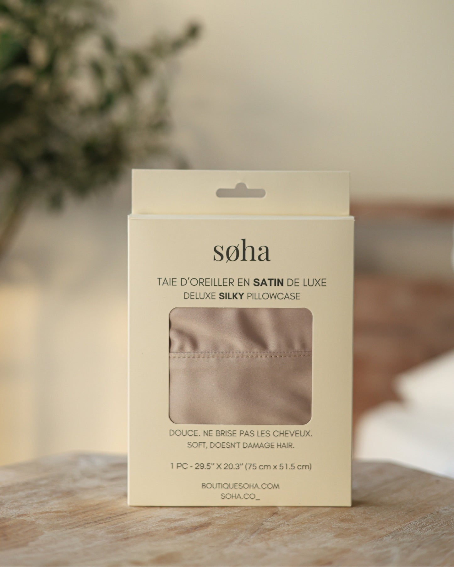 Taie d'oreiller en satin