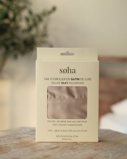 Taie d'oreiller en satin