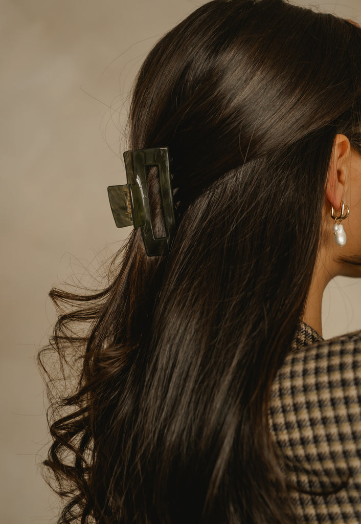 Demi-pince à cheveux - Vert forêt
